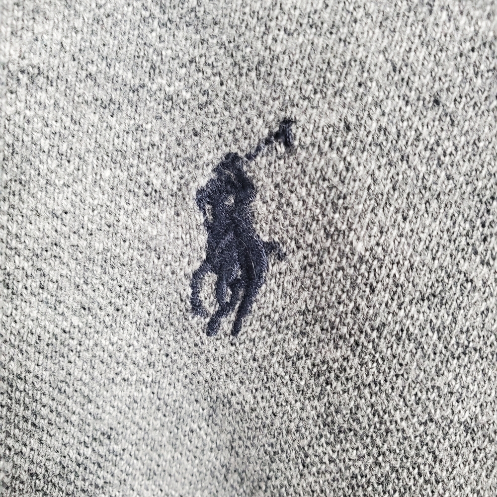 Polo by Ralph Lauren Men's Gray Long Sleeve Polo. XL. #0216 - Picture 5 of 12